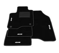 Tappetini compatibili con Fiat Panda 2012-2025, ricamo 4x4, kit tappetini auto personalizzati, set tappeti in moquette, tappeto auto