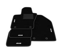 Tappetini compatibili con Jeep Compass 2017-2024, ricamo 4x4, kit tappetini auto personalizzati, set tappeti in moquette, tappeto auto