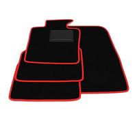 Tappetini compatibili con Mini Countryman R60 2010-2017, bordo rosso, kit tappetini auto personalizzati, set tappeti in velluto, tappeto auto