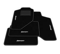 Tappetini compatibili con Opel Frontera 1998-2004 - 3 porte, Ricamo Sport, Kit tappetini auto personalizzati, Set tappetini, Moquette auto