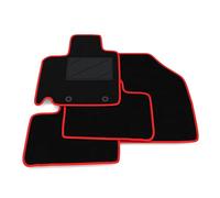 Tappetini compatibili con Suzuki Ignis 2016-2025, bordo rosso, kit tappetini auto personalizzati, set tappeti in velluto, tappeto auto