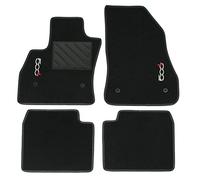 Tappetini compatibili per 500 L, per Autovettura, dal 2012 al 2017 con logo ricamato e battitacco (2 ricami)