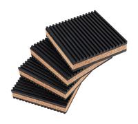Tappetini compositi in sughero gomma 4pz per isolamento acustico e supporto attr