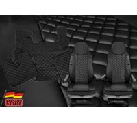 Tappetini + coprisedili 1+1 per MAN TGX Automatic ecopelle nero 2007-2017