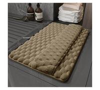 Tappetini da bagno ad assorbimento rapido, ad asciugatura rapida, antiscivolo, non hanno bisogno di piegarsi per asciugare rapidamente i piedi (marrone, 50 x 80 cm)