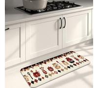 Tappetini da cucina a tema chef, morbidi tappetini per pavimenti, morbidi tappetini per arte culinaria rustica, imbottiti, confortevoli, lavabili, antiscivolo, per lavelli da cucina, lavanderia, bagno