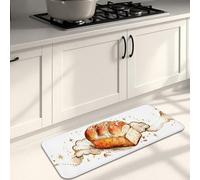 Tappetini da cucina a tema pane per pavimento, arte rustica, morbidi, imbottiti, confortevoli, lavabili, antiscivolo, per cucina, lavanderia, bagno, 40 x 119 cm