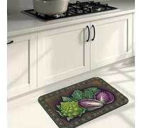 Tappetini da cucina a tema vegetale per pavimento, morbidi tappetini colorati con design a cavolo, comodi e imbottiti, lavabili per lavelli da cucina, lavanderia e bagno, 40 x 61 cm