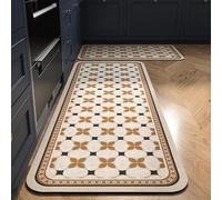 Tappetini da cucina anti-fatica antiscivolo e impermeabili, confezione da 2 pezzi, in morbida diatomacea, per lavello da ufficio e uso domestico (colore 6, 40 x 60 cm + 40 x 120 cm)