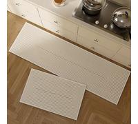 Tappetini Da Cucina Antiscivolo Lavabili A Righe Tappeto Da Cucina Con Retro In Gomma Tappeto Passatoia In Diatomite Per Ingresso Zona Lavello - Decorazione Per La Casa - Facile Da Pulire 40X60 Cm
