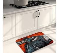 Tappetini da cucina artistici per pavimento, con ritratti di animali colorati, morbidi, imbottiti, confortevoli, lavabili, antiscivolo, decorativi, per lavelli da cucina, lavanderia e bagno, 50 x 78