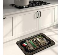 Tappetini da cucina artistici vintage per pavimento, tema Italia, morbidi, decorativi, imbottiti, comodi, lavabili, per lavelli da cucina, lavanderia, bagno, 50 x 78 cm