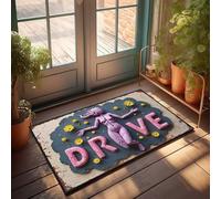 Tappetini da cucina autunnali per guida a pavimento: una crepa nel tempo con fiori zerbino decorazione porta d'ingresso tappeto retrò (50 x 80 cm)