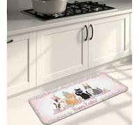 Tappetini da cucina con animali pasquali, morbidi tappeti lavabili e antiscivolo, per lavelli da cucina e lavanderia, 40 x 119 cm