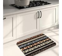 Tappetini da cucina con stampa animalier, a righe, motivo leopardato e tigre, morbidi, imbottiti, confortevoli, lavabili, antiscivolo, decorativi, per cucina, lavanderia, bagno, 50 x 79 cm