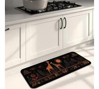 Tappetini da cucina con stampa animalier, motivo giraffa, in stile bohémien, morbidi, imbottiti, confortevoli, lavabili, antiscivolo, decorativi, per cucina, lavanderia, bagno, 40 x 119 cm