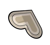 Tappetini da cucina decorativi a forma di cuore con caratteristiche antiscivolo in PVC a prova di olio per pulire facilmente le superfici impermeabili antigraffio
