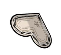 Tappetini da cucina decorativi a forma di cuore con caratteristiche antiscivolo in PVC a prova di olio per pulire facilmente le superfici impermeabili antigraffio
