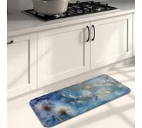 Tappetini da cucina floreali per pavimento, rustici con denti di leone, in memory foam, imbottiti, confortevoli, lavabili, antiscivolo, per lavelli da cucina, lavanderia e bagno, 40 x 119 cm