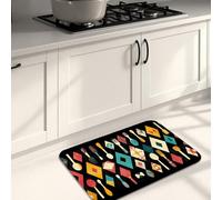 Tappetini da cucina geometrici per pavimenti, morbidi tappetini colorati con arte astratta, comodi, lavabili, antiscivolo, per lavelli da cucina, lavanderia e bagno, 50 x 78 cm
