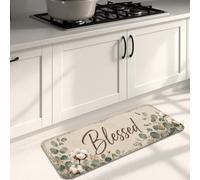 Tappetini da cucina in eucalipto per pavimento, brocca rustica verde primavera benedetta verde primaverile, lavabile, morbido, decorazione per lavello, lavanderia, bagno, ingresso, 40 x 119 cm