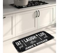 Tappetini da cucina in stile lavagna, eleganti con scritte, antiscivolo, comodi, lavabili, per lavelli da cucina, sala da pranzo, 40 x 119 cm