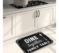 Tappetini da cucina in stile lavagna, eleganti con scritte, antiscivolo, comodi, lavabili, per lavelli da cucina, sala da pranzo, 50 x 78 cm