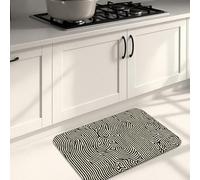Tappetini da cucina moderni per pavimento, tappetini in memory foam geometrici astratti, comodi, lavabili, antiscivolo, per cucina, stufe, camere da letto, bagni, 40,6 x 61 cm
