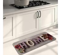 Tappetini da cucina per la casa, per pavimenti, con lettere in legno rustico con foglie autunnali, morbidi, imbottiti, confortevoli, lavabili, antiscivolo, per lavelli da cucina, lavanderia, bagno, 40