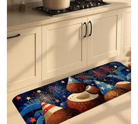Tappetini da cucina per pavimenti, fuochi d'artificio vintage, in memory foam, imbottiti, confortevoli, lavabili, antiscivolo, decorativi, per lavelli, lavanderia e bagno, 40 x 119 cm