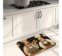 Tappetini da cucina per pavimenti, morbidi tappetini da cucina vintage con cartoni animati, comodi, lavabili, antiscivolo, per lavelli da cucina, lavanderia e bagno, 50 x 78 cm