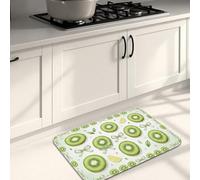 Tappetini da cucina per pavimenti, motivo kiwi tropicale, morbidi tappetini estivi imbottiti, comodi, lavabili, decorativi, per lavelli da cucina, lavanderia e bagno, 50 x 78 cm