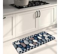 Tappetini da cucina per pavimento, con motivo con pietre, antiscivolo, morbidi, imbottiti, confortevoli, lavabili, per lavello della cucina, lavanderia, bagno, 40 x 119 cm