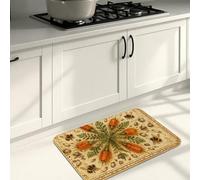 Tappetini da cucina per pavimento con orto, stile rustico rustico, imbottito, confortevole, lavabile, per lavelli da cucina, lavanderia, 50 x 78 cm