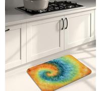 Tappetini da cucina per pavimento, design a spirale colorato, morbidi, imbottiti, confortevoli, lavabili, antiscivolo, per cucina, lavanderia, bagno, 50 x 79 cm