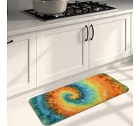 Tappetini da cucina per pavimento, design a spirale colorato, morbidi, imbottiti, confortevoli, lavabili, antiscivolo, per cucina, lavanderia, bagno, 40 x 119 cm