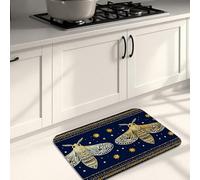 Tappetini da cucina per pavimento, design elegante con mandala falena, morbidi, imbottiti, confortevoli, lavabili, antiscivolo, decorativi, per lavelli da cucina, lavanderia e bagno, 40,6 x 61 cm
