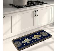 Tappetini da cucina per pavimento, design elegante con mandala falena, morbidi, imbottiti, confortevoli, lavabili, antiscivolo, decorativi, per lavelli da cucina, lavanderia e bagno, 40 x 119 cm