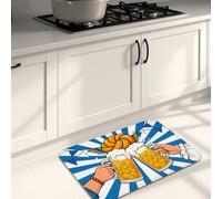 Tappetini da cucina per pavimento, design retrò, imbottiti, lavabili, per lavelli da cucina, sala da pranzo, feste, 50 x 78 cm