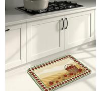 Tappetini da cucina per pavimento, design rustico con fienile e alberi da frutto, autunno imbottito, confortevole, lavabile, decorazione per lavelli da cucina, lavanderia e bagno, 50 x 78 cm