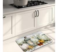 Tappetini da cucina per pavimento, design vintage floreale con lanterna, imbottito, confortevole, lavabile, antiscivolo, per lavelli da cucina, lavanderia, bagno, 40,6 x 61 cm