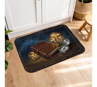 Tappetini da cucina per pavimento, fantasiosi rotoli mistici con lanterna N/A marrone confortevole, lavabile, tappeto decorativo per lavello, lavanderia, bagno, ingresso, 50 x 79 cm