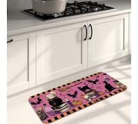 Tappetini da cucina per pavimento, gatti neri e libri, vintage, morbidi, imbottiti, confortevoli, lavabili, antiscivolo, per lavelli, lavanderia e bagno, 40 x 119 cm