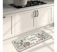 Tappetini da cucina per pavimento in stile rustico con mucca, morbidi tappetini imbottiti a molla, comodi, lavabili, decorativi, per lavelli, lavanderia e bagno, 40 x 119 cm