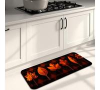 Tappetini da cucina per pavimento, motivo foglie d'autunno, morbidi, imbottiti, confortevoli, lavabili, antiscivolo, per cucina, lavanderia, bagno, 40,6 x 119,6 cm