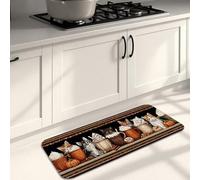 Tappetini da cucina per pavimento, motivo gatti accoglienti, vintage, morbidi, imbottiti, comodi, lavabili, antiscivolo, decorativi, per lavelli da cucina, lavanderia, bagno, 40,6 x 119,6 cm