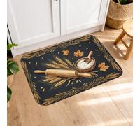 Tappetini da cucina per pavimento, rustici tradizionali chicchi di caffè di grano N/A, blu scuro, morbidi, lavabili, per cucina, lavanderia, bagno, vanità, 40,6 x 61 cm
