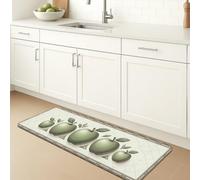 Tappetini da cucina per pavimento, stile classico rustico con foglie ramo verde, comodi, lavabili, imbottiti, per lavabo, lavanderia, bagno, vanità, 50 x 79 cm
