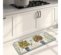Tappetini da cucina per pavimento, stile vintage mediterraneo, morbidi tappetini imbottiti a molla, comodi, lavabili, antiscivolo, decorativi, per lavelli da cucina, lavanderia e bagno, 40 x 119 cm