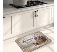 Tappetini da cucina per pavimento, stile vintage rustico, morbidi, imbottiti a molla, comodi, lavabili, per lavelli da cucina, lavanderia e bagno, 50 x 78 cm